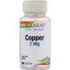 Cobre - 2 mg 100 Cápsulas Veganas