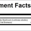 Hongo shiitake fermentado cultivado orgánicamente - 500 mg 60 Cápsulas Veganas - Imagen 2